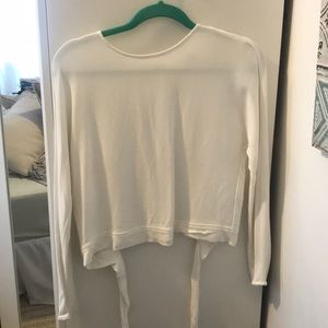 Aritzia long sleeve open back top